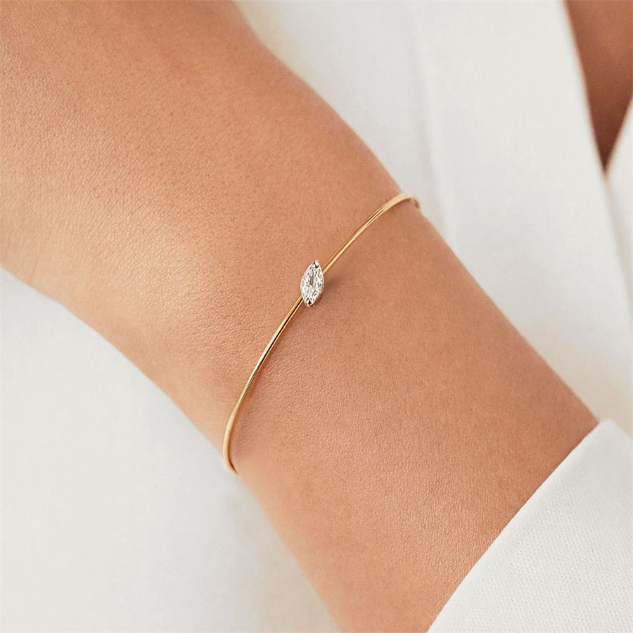 Yellow gold 'Balance' bracelet with marquise BALANCE | BR MRQAU18G CT.0,15